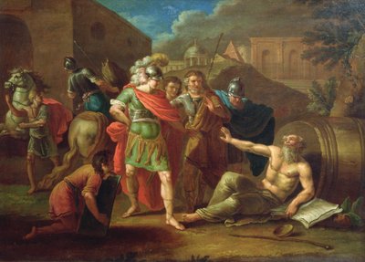 Alexander der Große besucht Diogenes in Korinth, 1787 von Ivan Philippovich Tupylev